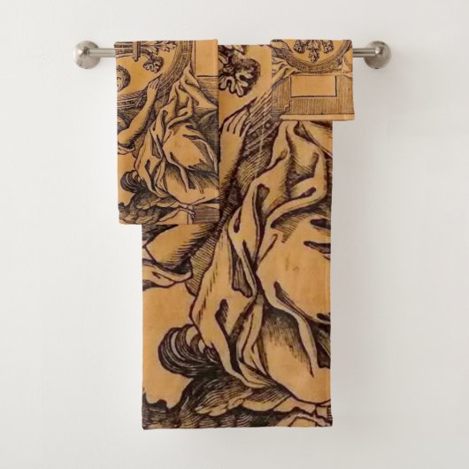 Antiek Lelie van Frankrijk Bad Handdoek (Insitu)