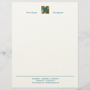 Antiek letter N - letterhead Briefhoofd Ontwerp