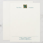 Antiek letter R - letterhead Custom Briefhoofd (Voorkant / Achterkant)