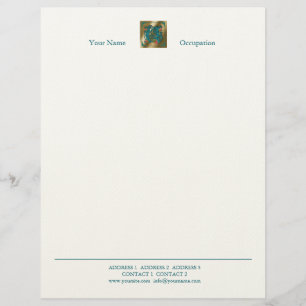 Antiek letter U - letterhead Briefhoofd