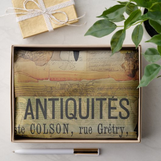 Antiek libel decoupage Tissuepapier (Geschenk)