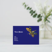 ANTIEK LIBEL JUWEEL,Blauw Visitekaartje (Staand voorkant)