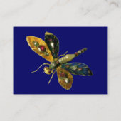 ANTIEK LIBEL JUWEEL,Blauw Visitekaartje (Achterkant)