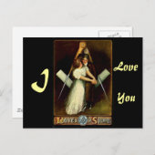 antiek liefde voor de Kaarten van de Square Masoni Feestdagenkaart (Voorkant / Achterkant)