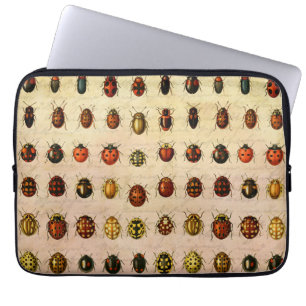 Antiek Lieveheersbeestje Exemplaar Patroon Antieke Laptop Sleeve