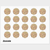 Antiek Lieveheersbeestje Exemplaar Patroon Antieke Ronde Sticker (Vel)