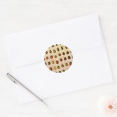 Antiek Lieveheersbeestje Exemplaar Patroon Antieke Ronde Sticker (Envelop)