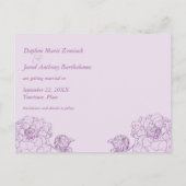 Antiek Lijst Lila Save the Date Briefkaart (Achterkant)