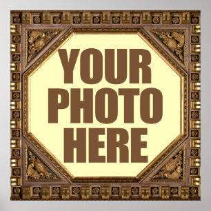 Antiek Lijst met UW FOTO-poster Poster