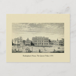 Antiek Londen 1775 Buckingham's House Briefkaart