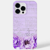 ANTIEK LOOKLAVENDER SCRIPT & FLOWERS Case-Mate iPhone CASE (Achterkant)
