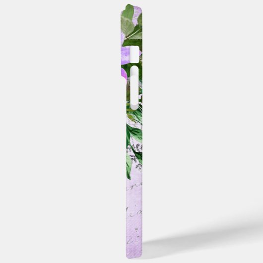 ANTIEK LOOKLAVENDER SCRIPT & FLOWERS Case-Mate iPhone CASE (Achterkant / Links)