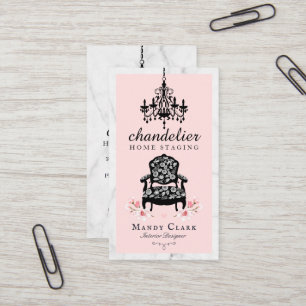 Antiek Luchters en Victoriaans Stoel Marmer Visitekaartje