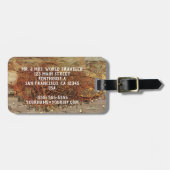 Antiek luchtkaart van San Francisco, Californië Bagagelabel (Voorkant horizontaal)