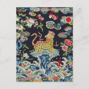 antiek luipaard briefkaart