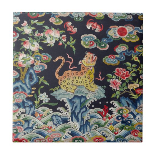  antiek luipaard tegeltje (Voorkant)