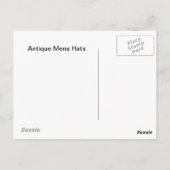 Antiek Mannen Petten Briefkaart (Achterkant)