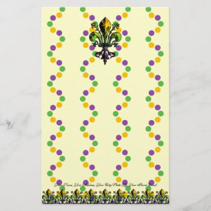Antiek Mardi Gras Fleur Briefpapier