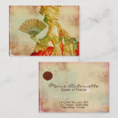 Antiek Marie Antoinette Visitekaartjes (Voorkant / Achterkant)