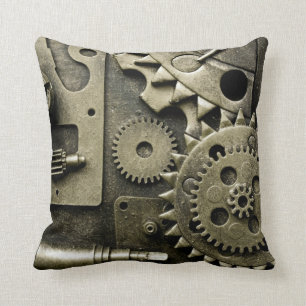 Antiek mechanisch tandwiel kussen