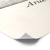  Antiek menselijk skelet Medische anatomie Poster (Hoek)