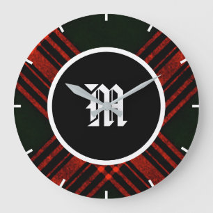 Antiek Menzies die Tartan Clan Pset jagen Grote Klok