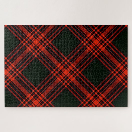 Antiek menzies jagen op Tartan Pset Pattern Legpuzzel (Horizontaal)