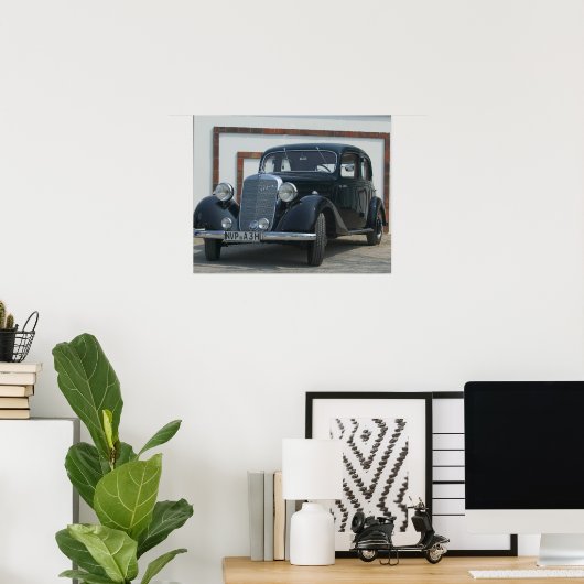 antiek mercedes 3 poster (Thuiskantoor)