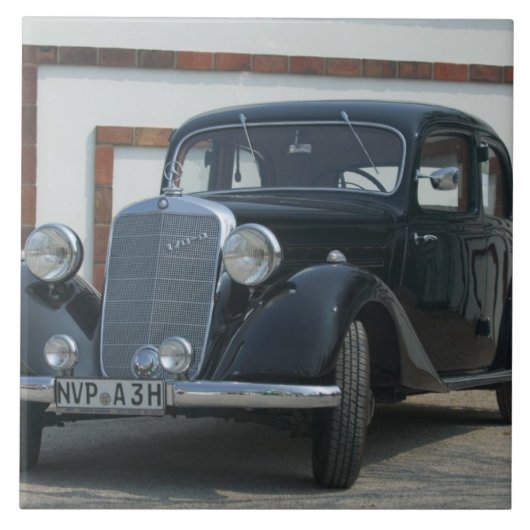 antiek mercedes 3 tegeltje (Voorkant)