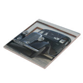 antiek mercedes 3 tegeltje (Zijkant)