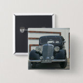 antiek mercedes vierkante button 5,1 cm (Voorkant /achterkant)