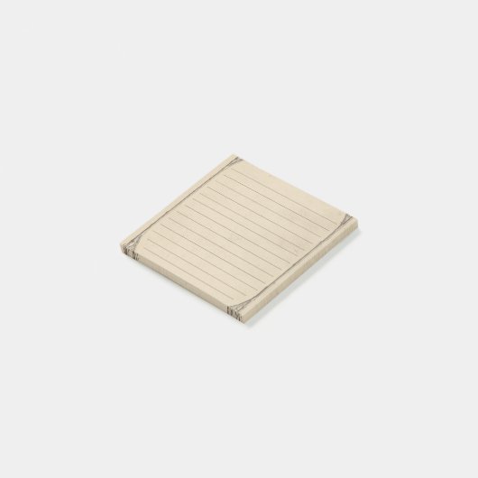  Antiek met gekoppelde onderdruk Post-it® Notes (Schuin)