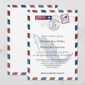 Antiek Mexico Airmail Wedding Invitation Kaart (Voorkant / Achterkant)