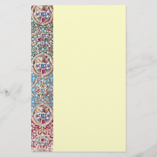 ANTIEK MINIATURE JEWELS, GEMSTONES, PEARLS, ANGELS BRIEFPAPIER (Voorkant)