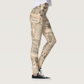 Antiek Mode: krant Adverteren pagina's Leggings (Rechts)