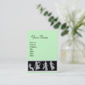 ANTIEK MODE MONOGRAM, goudmetallisch, groen Visitekaartje (Staand voorkant)