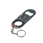 Antiek   monogram Floral Mini Flessenopener (Achterkant Gekanteld)