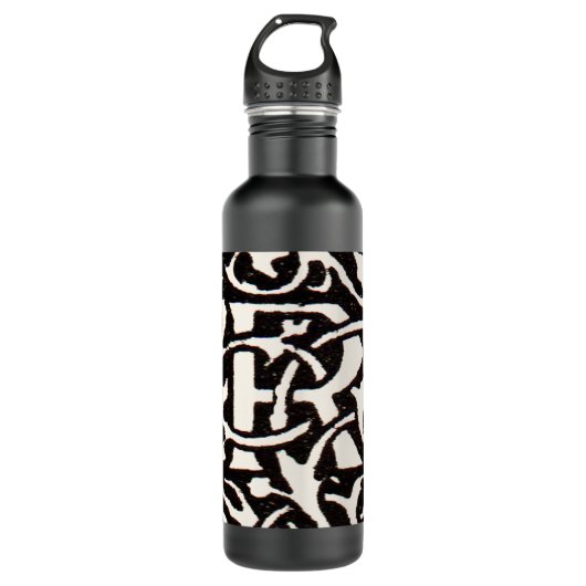 Antiek Monogram R Art Nouveau Waterfles (Voorkant)