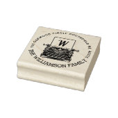  Antiek monogram schrijfmachine en adres Rubberstempel (Stempel)