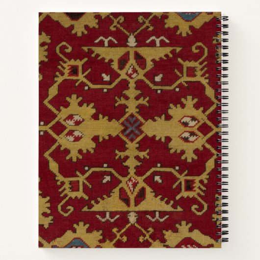 Antiek Monogrammed Oriental Persian Red Pattern Notitieboek (Achterkant)