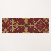 Antiek Monogrammed Oriental Persian Red Pattern Yogamat (Voorkant (horizontaal))