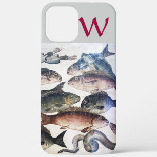 ANTIEK MOSAISCHE VISSEN, OCEAAN ZEE LIFE MONOGRAM iPhone 12 PRO MAX HOESJE