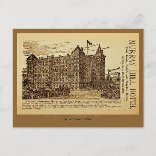 Antiek Murray Hill Hotel en New York City Briefkaart