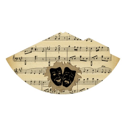 Antiek muziek- en theatermaskers feesthoedjes (Voorkant)