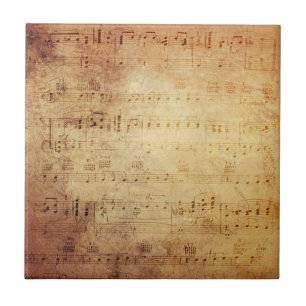 Antiek muziek tegeltje