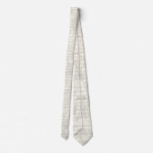 Antiek muziekblad grijs Stropdas (Achterkant)