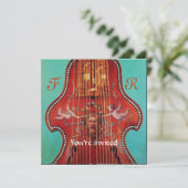 ANTIEK MUZIEKINSTRUMENT, LIRONE Concertmuziek Kaart (Staand voorkant)