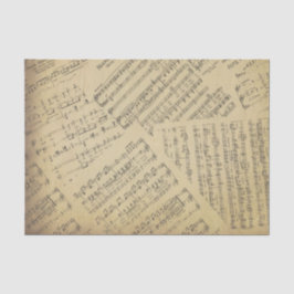  antiek muzieknoot Patroonmuzikant Tissuepapier