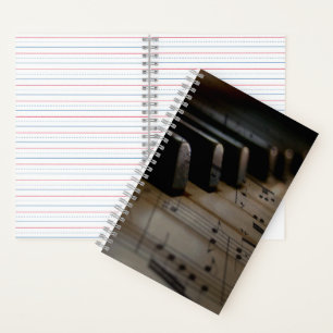 Antiek muziekopnames notitieboek