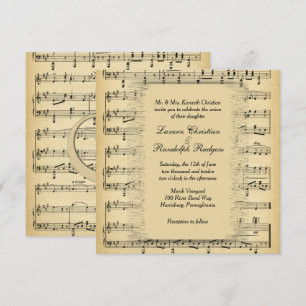 Antiek muziekoproep kaart